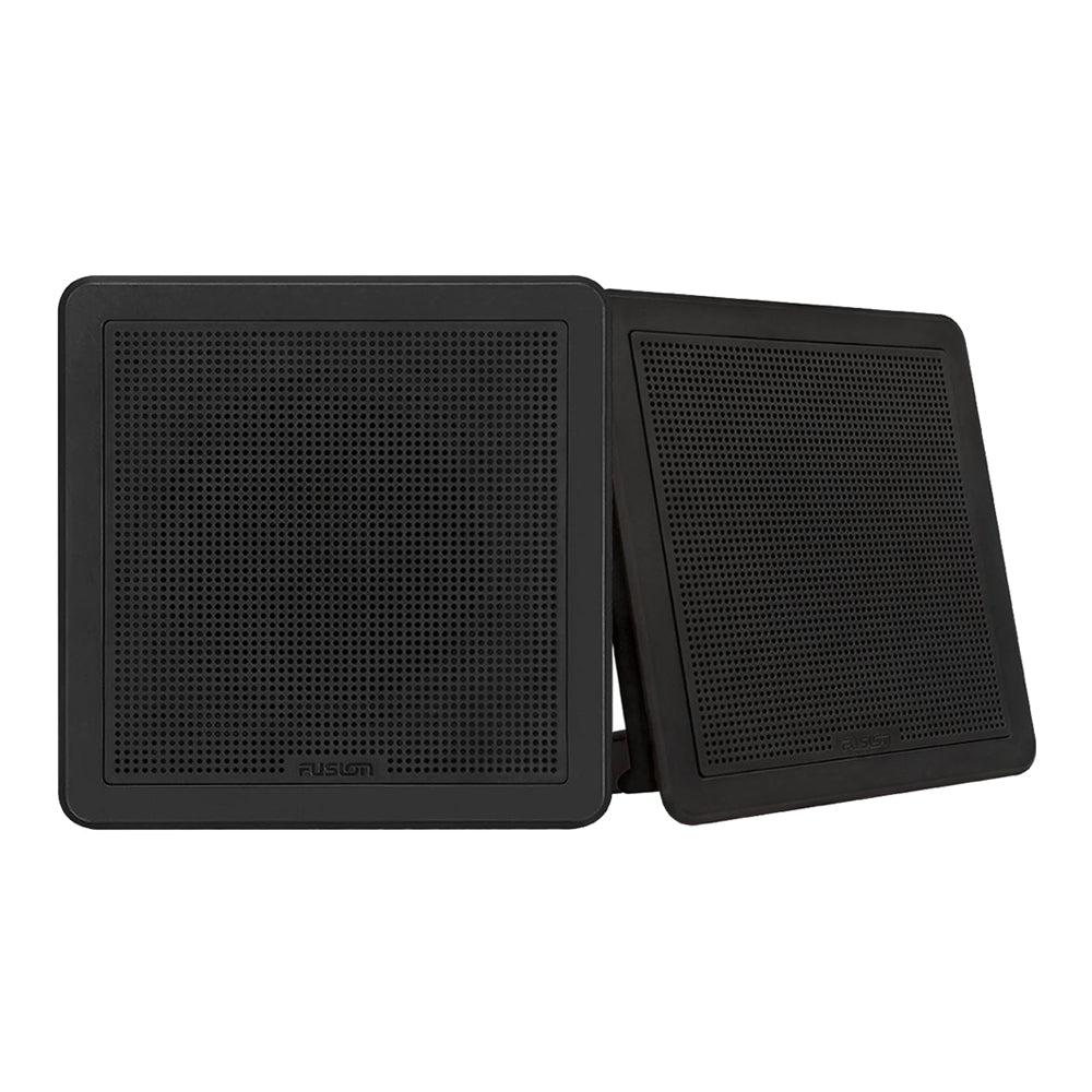 Fusion FM65SB FM Series 65 120 Flush Mount Square Marine Speakers Black Grill 120W 0100229911