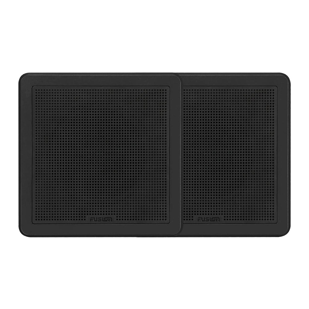 Fusion FM65SB FM Series 65 120 Flush Mount Square Marine Speakers Black Grill 120W 0100229911