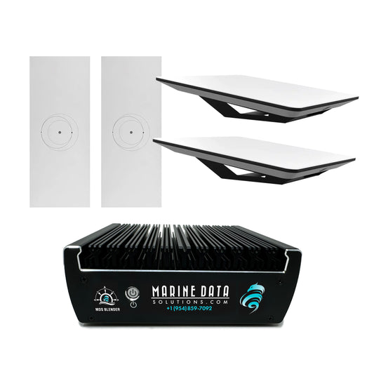 Starlink High Performance Kit Gen 2 Streaming Bundle - Max Speeds 200 - 500Mbps - 2 x Starlink Flat High Performance Kit, 1 x MDS Blender x1