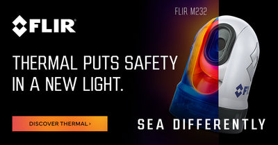 FLIR M460 AI thermal camera, engineered & installed for 80–200 ft yachts