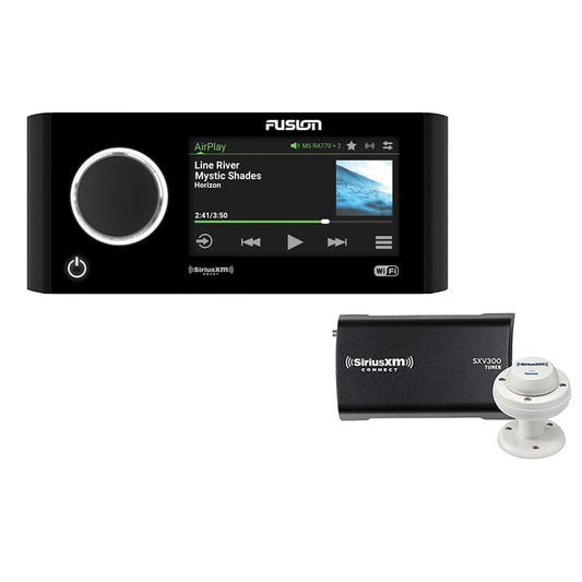 Fusion Apollo MSRA770 Touchscreen AMFMBTSiriusXM Stereo wSiriusXM SXV300 Connect Tuner  MarineRV Antenna 0100190500SXM