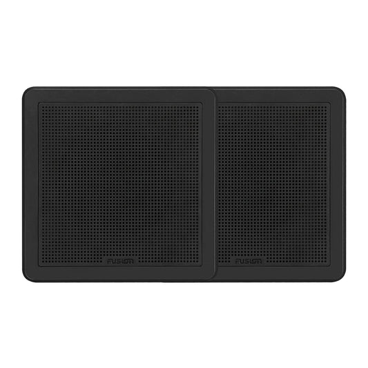 Fusion FM65SB FM Series 65 120 Flush Mount Square Marine Speakers  Black Grill  120W 0100229911