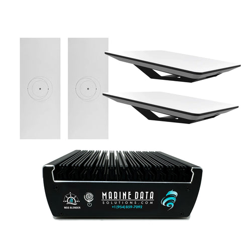 Starlink High Performance Kit Gen 2 Streaming Bundle - Max Speeds 200 - 500Mbps - 2 x Starlink Flat High Performance Kit, 1 x MDS Blender x1