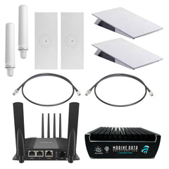 Starlink High Performance Kit Gen 3 Romeo Foxtrot Bundle – Max Speeds 700Mbps – 1Gbps – 2 x Starlink Flat High Performance Kit gen 3, 1 x Peplink Max BR1 Pro 5G, 1 x MDS Blender